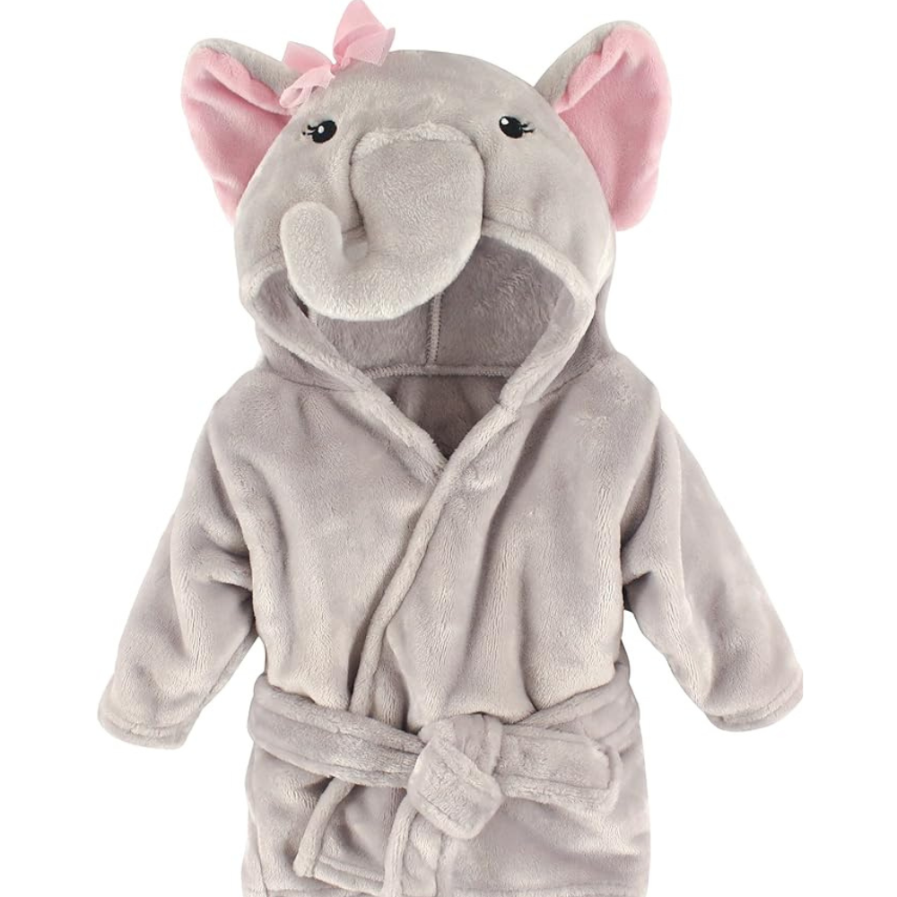 Hudson Baby Unisex Baby Plush Animal Face Bathrobe